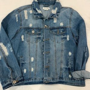 Ci Sono Distressed Denim Jacket